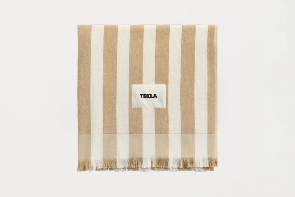 Almond Stripes Beach Towel