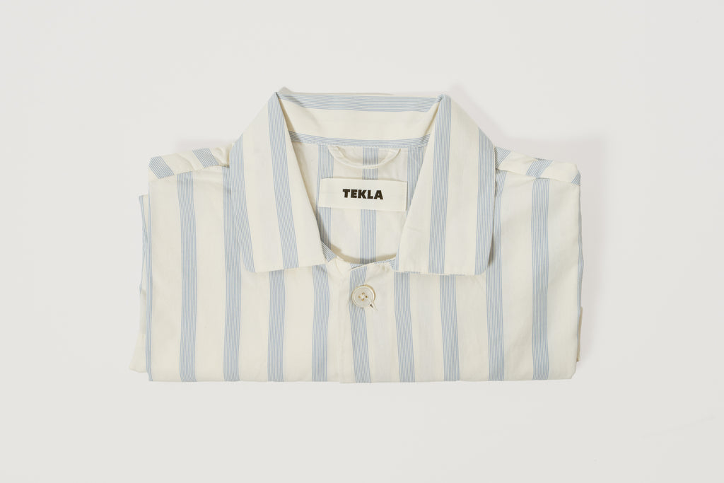Needle Stripes Cotton Poplin Pyjamas Shirt