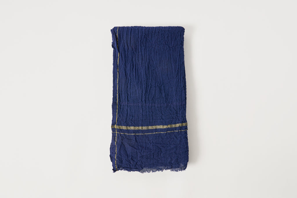 Blue Wrinkled Tablecloth