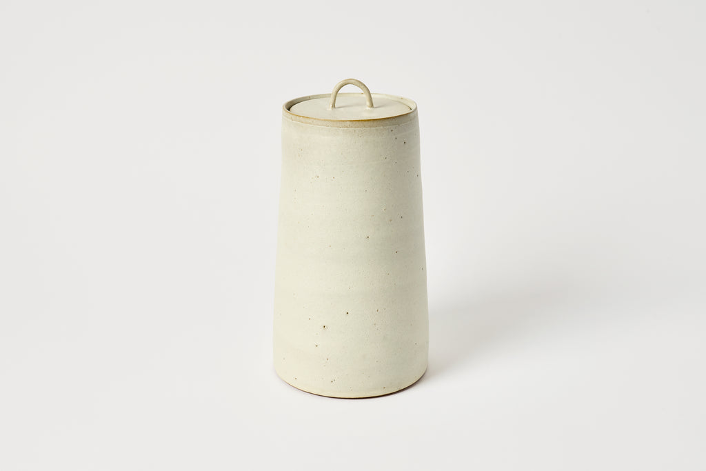 Lidded Jar #3- Matte White
