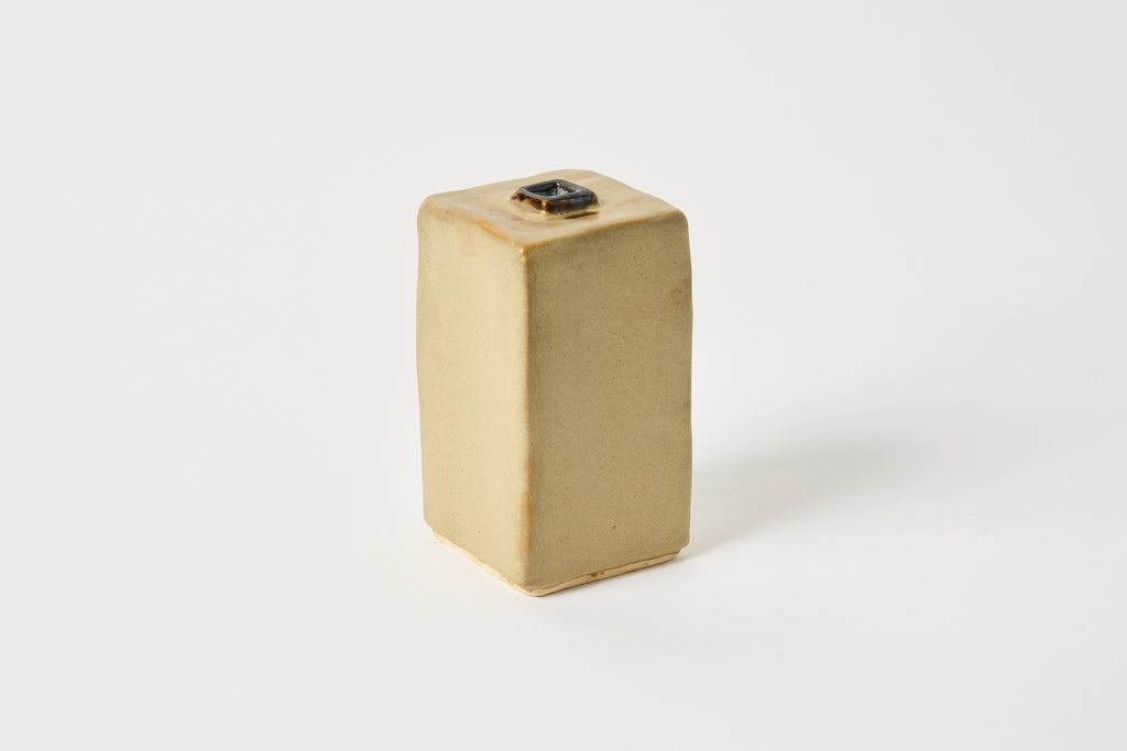 Rectangular Bud Vase in Taupe