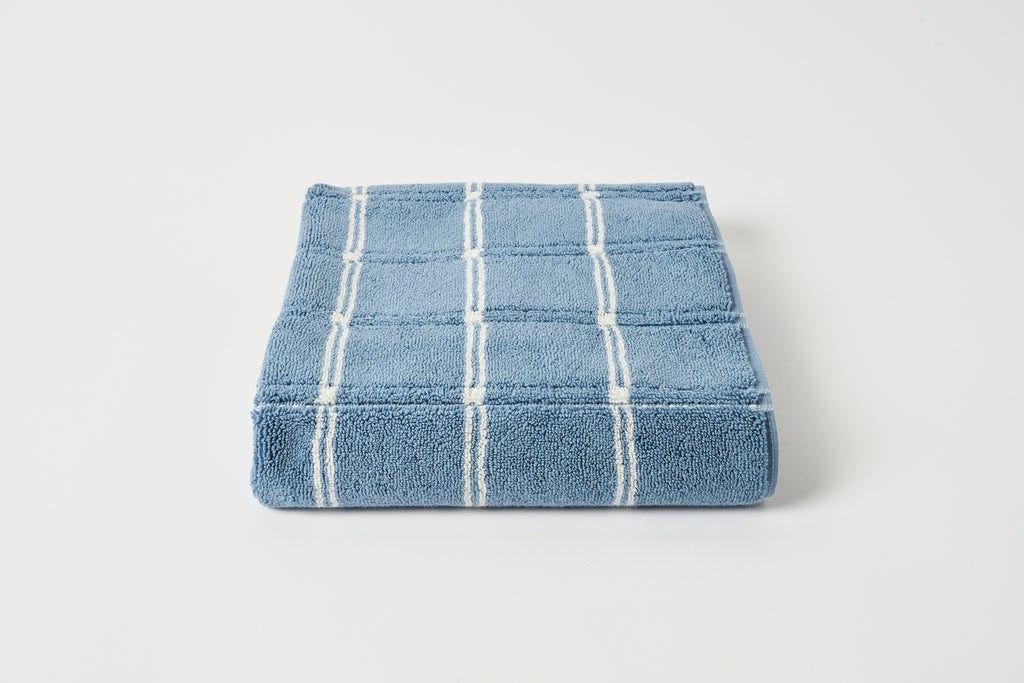 Bath Mat in Celeste & Chalk