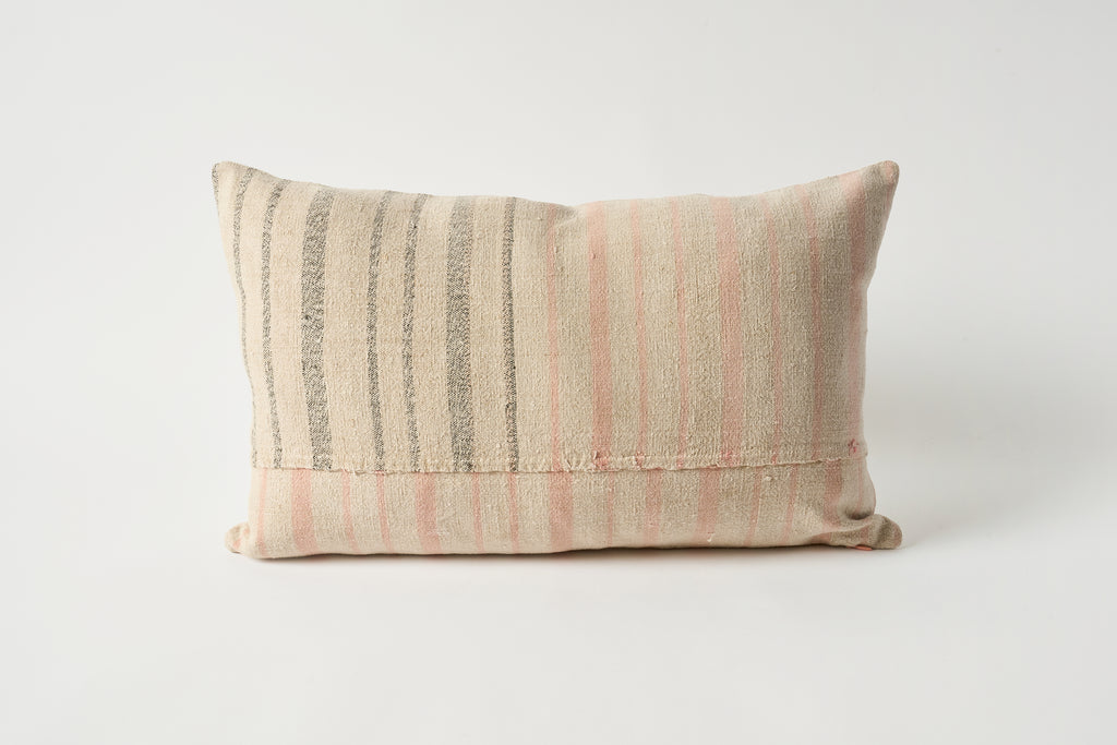 Vintage Grain Sack Pillow 12 x 20 #13