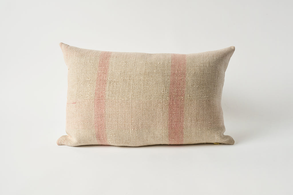 Vintage Grain Sack Pillow 12 x 20 #12