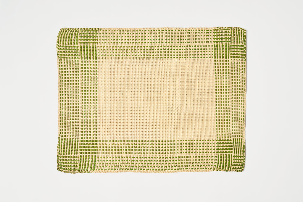 Placemat - Green Cross Hatching