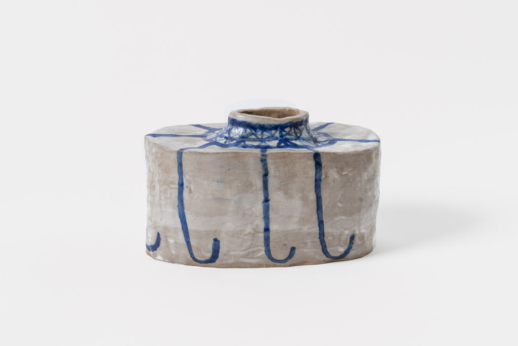 Blue Patterned Vase Horizontal B.