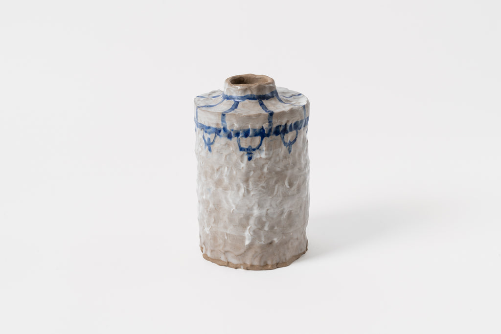 Blue Patterned Vase A.