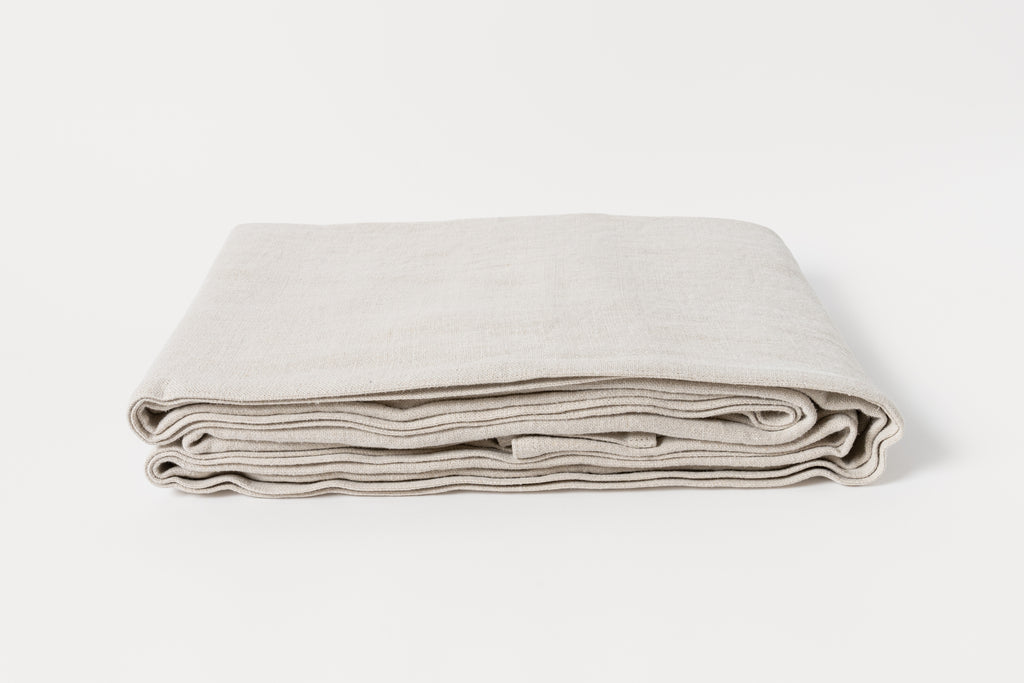Linen Coverlet in Natural - Queen
