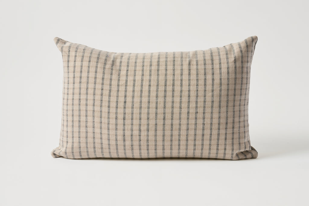 Beige Jacquard Lumbar Pillow