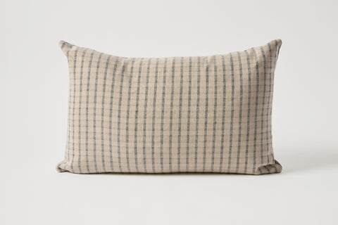 Beige Jacquard Lumbar Pillow