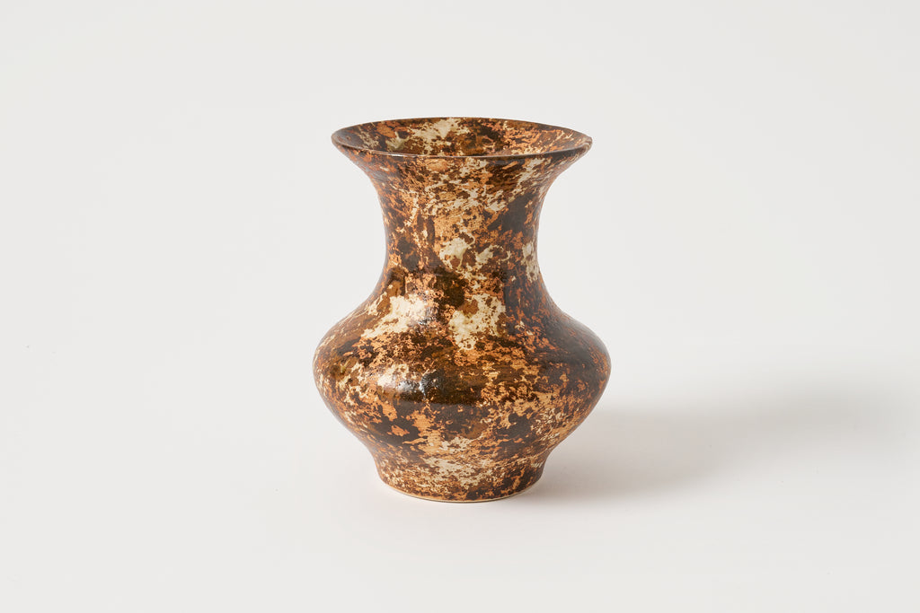 Rust on Red Flared Vase