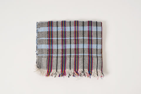 Small Plaid Towels - Blue