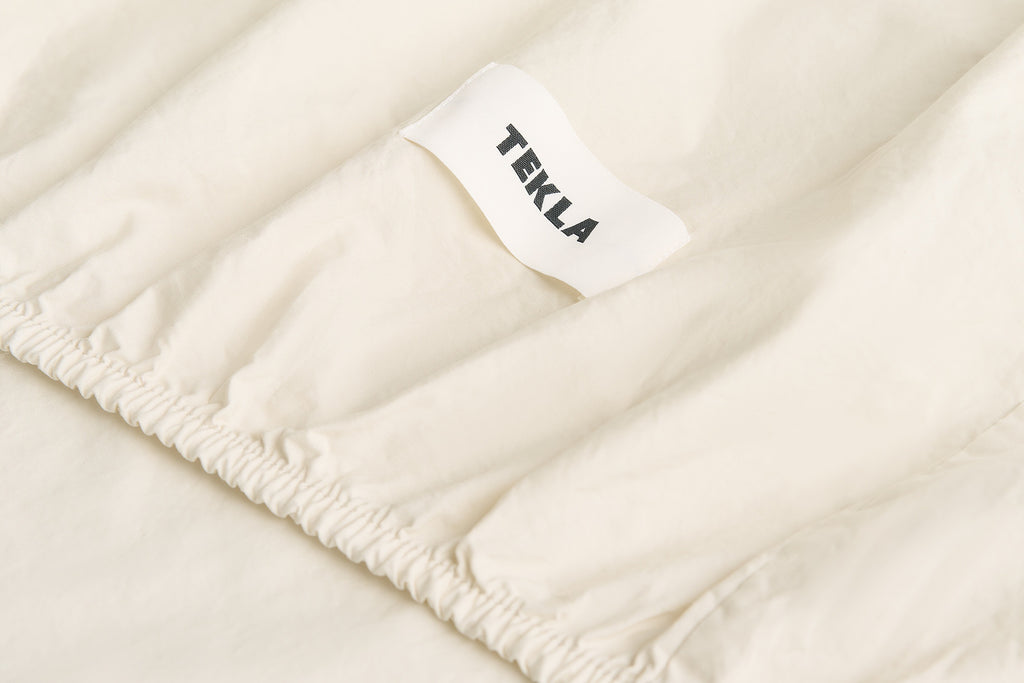 Percale Fitted Sheet - Winter White