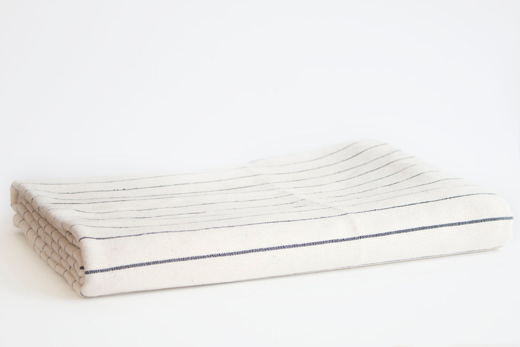 TPE Tablecloth Natural with Navy Stripe