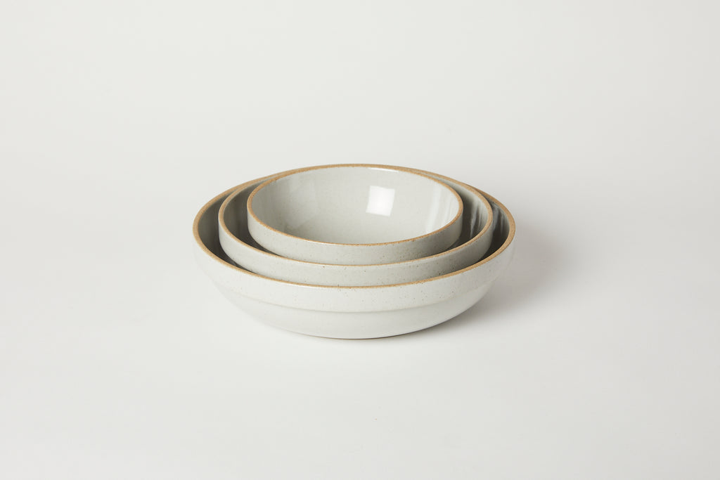 Gloss Grey Large Rounded Bowl