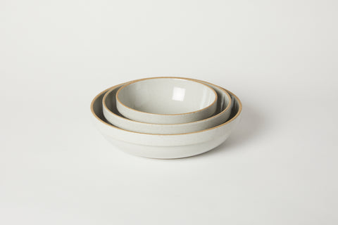 Gloss Grey Large Rounded Bowl