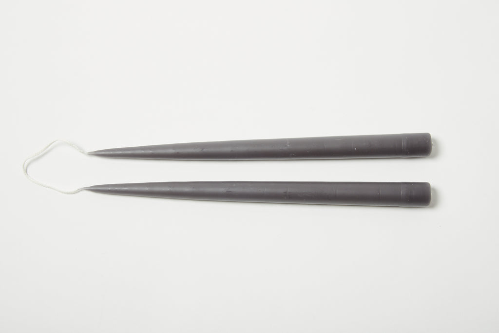 Charcoal 13" Taper Candle