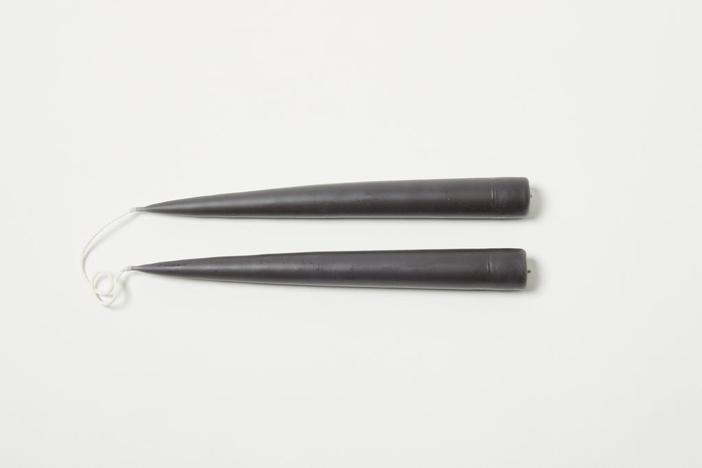 Charcoal 9" Taper Candle